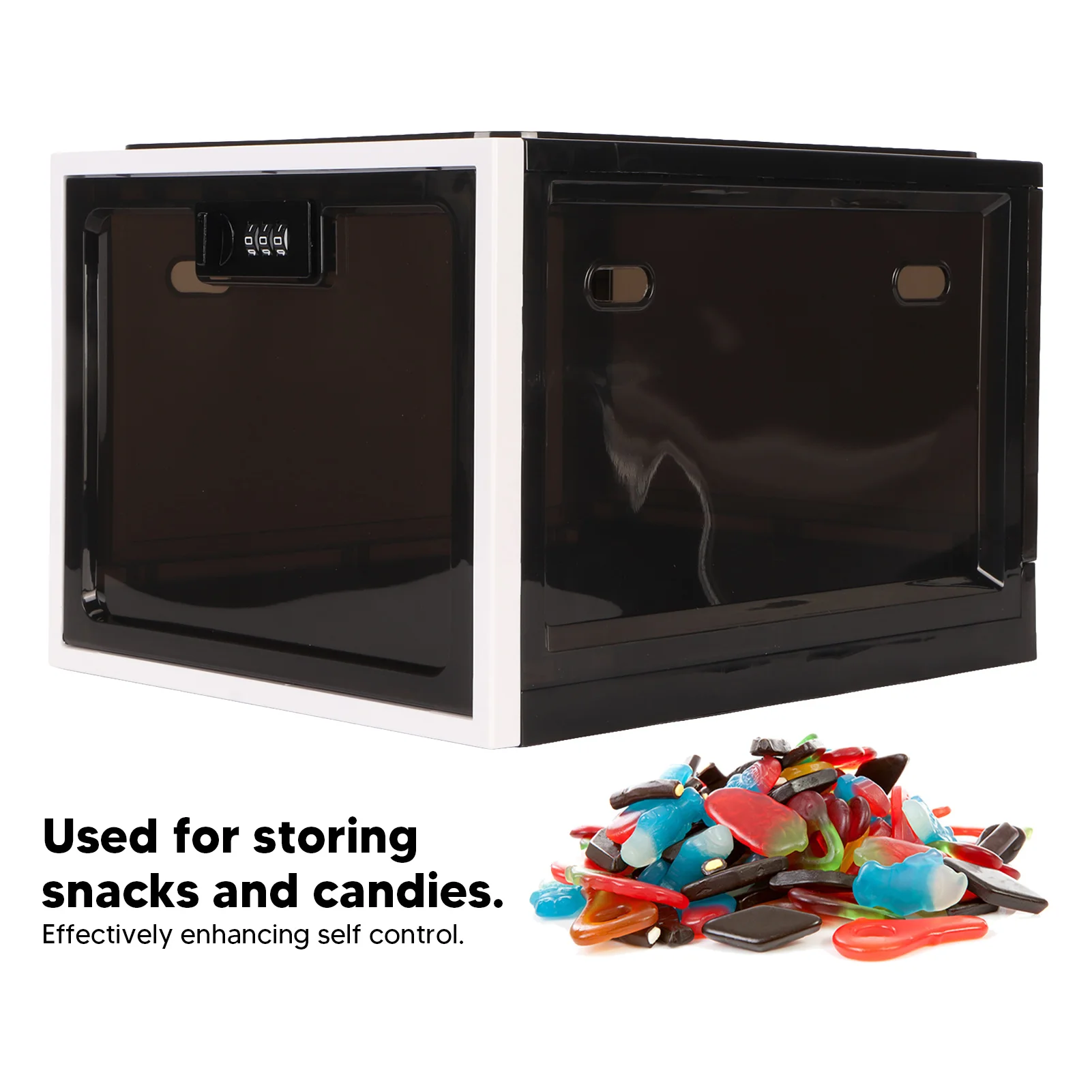 Lock Box Clear Food Storage Container Medicine Case with 3 Digit Combination Lock for Home 3 Digit Lock Box