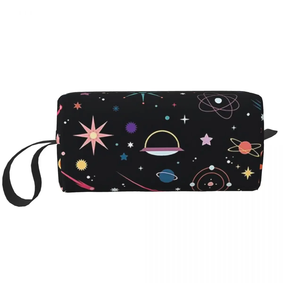 Fly Through Space Makeup Bag Cosmetic Organizer Storage Dopp Kit Toiletry Cosmetic Bag for Women Beauty Travel Pencil Case