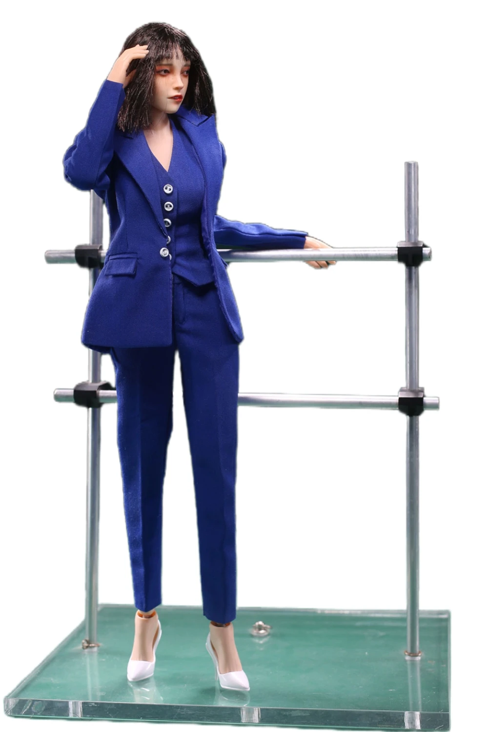 

HiPlay 1/6 Scale Figure Doll Clothes: Blue Female Slim-Fit Suit For 12-inch Collectible Action Figure JO23X-07C