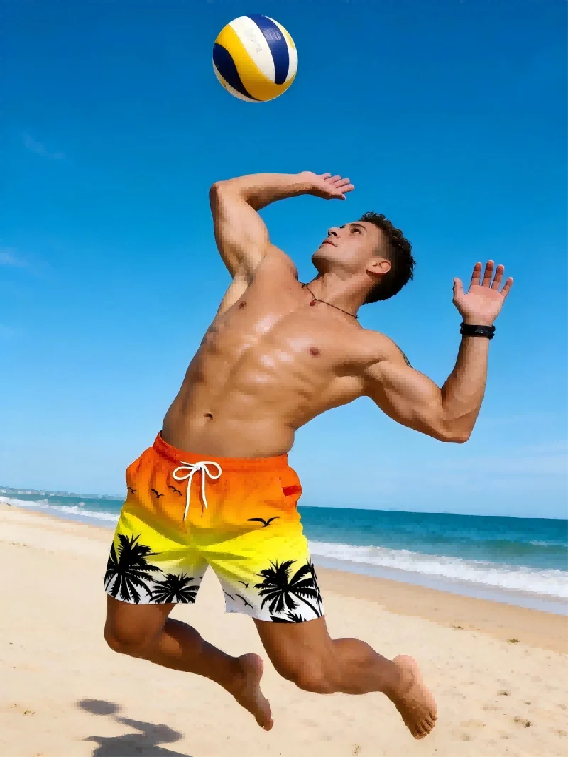 

Мужские шорты для плавания, быстросохнущие шорты для плавания, купальный костюм, дышащий шнурок с карманами для серфинга, пляжа, лета