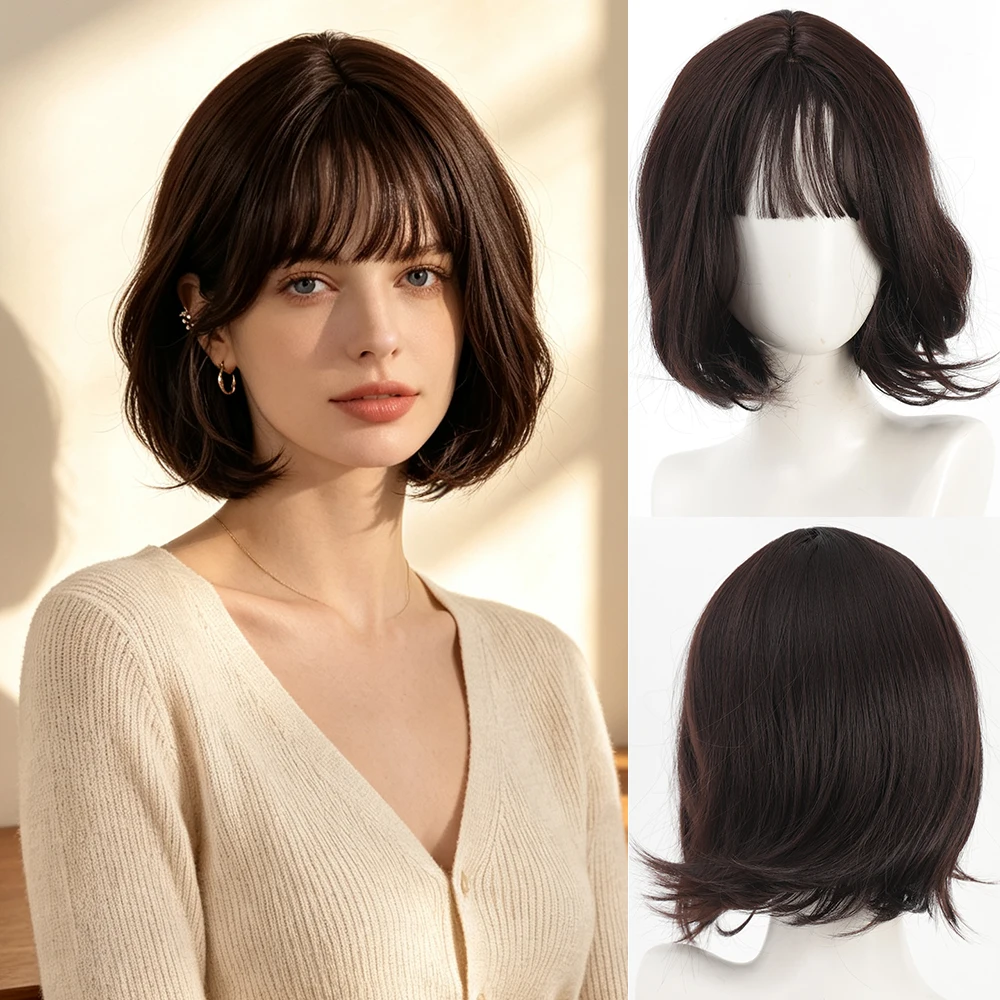 peruca-sintetica-de-12-polegadas-marrom-com-franja-reta-estilo-bob-para-halloween-e-cosplay-acessorios-de-cabelo-em-fibra-resistente-ao-calor