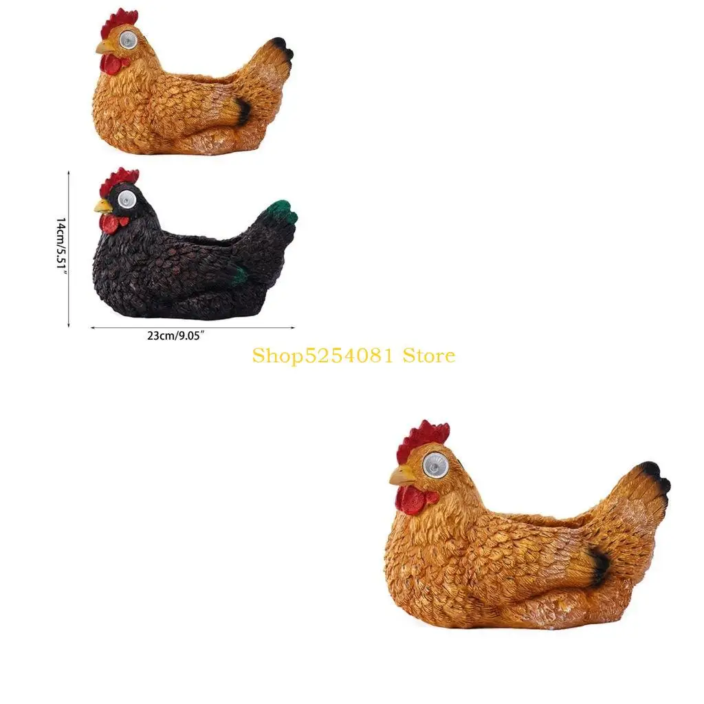 

AXYC светящаяся солнечная смола курица артефакт солнечный свет украшения для домашнего стола украшение сад задний двор дорожка