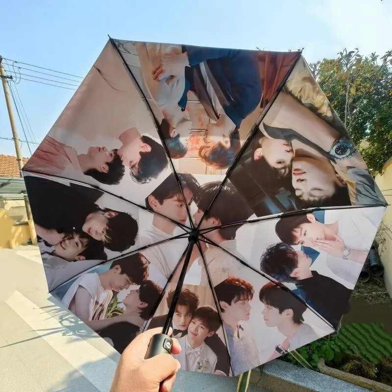 Xu You Yu Sheng 'Ziyu, Tian XuNing'Supporting Celebrity Surrounding Three fold Automatic Umbrella with Bright Pattern Umbrella ' - view 3