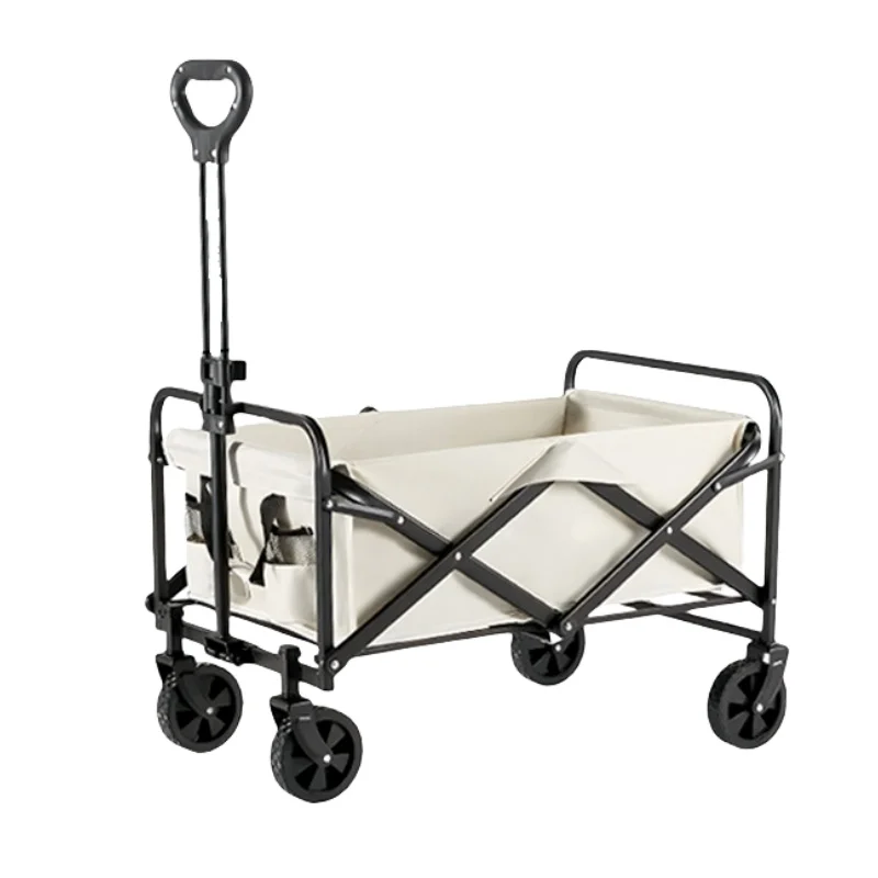 OEM هيكل مغلق بأربع عجلات قابل للتخصيص، عربة ترولي قابلة للطي للتخييم والشاطئ متعددة الأغراض