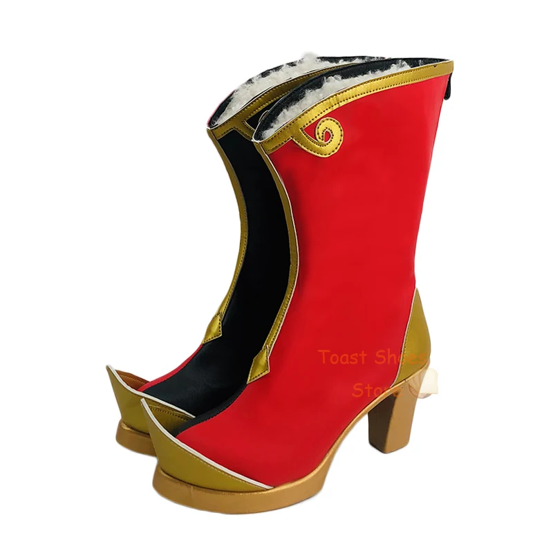 Game Genshinimpact Yanfei Cosplay High-heeled Shoes Comic Game for Con Halloween Cosplay Costume Prop Sexy Style