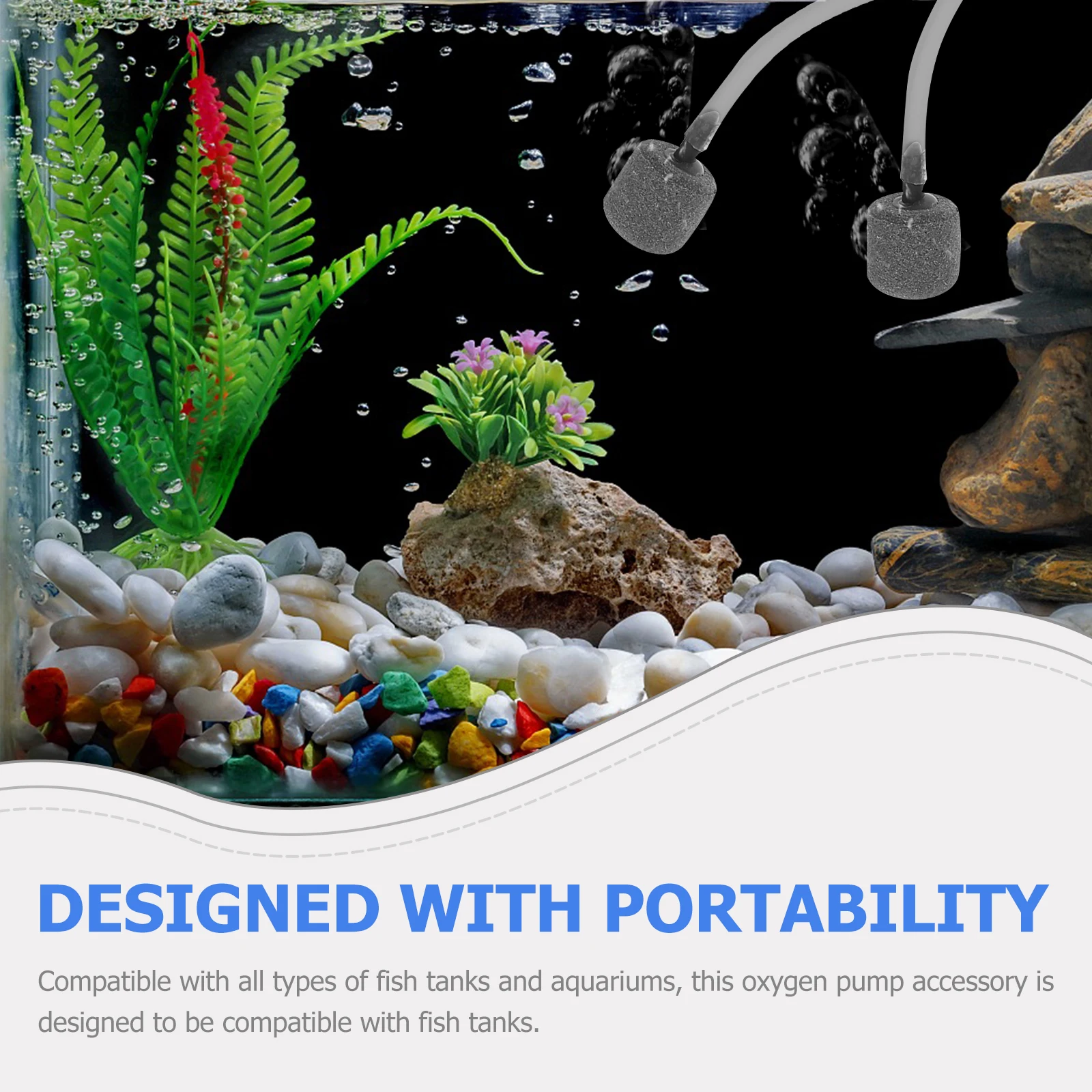 

1 set 1 Set Aquarium Oxygen Pump Accessories Connectors Valves Tubes Set Portable Fish Tank Air Supply Stable Performance Large