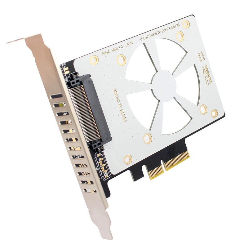 인텔 750 U.2 to PCIE 라이저 어댑터, PCI 익스프레스 3.0 X4 X8 X16 to SFF-8639 U.2 어댑터, 2.5 인치 NVMe PCIE U2 SSD SATA SSD 어댑터