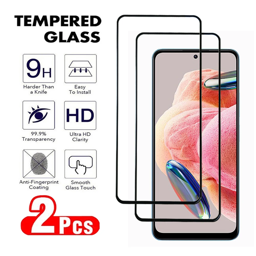 2Pcs glass For xiaomi Redmi Note 13 12 Pro Plus 4G 5G Tempered Glass For Redmi 12S 12C 13C 12T Pro 4G 5G Screen Protector Film