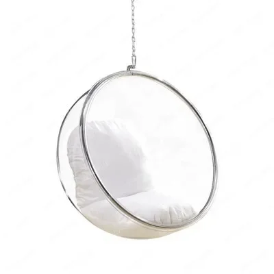 

Indoor Resort Balcony Swing Basket Photography Artifact Strong Bearing Acry Bubble Chair Hemisphere Transparent Glass Glider