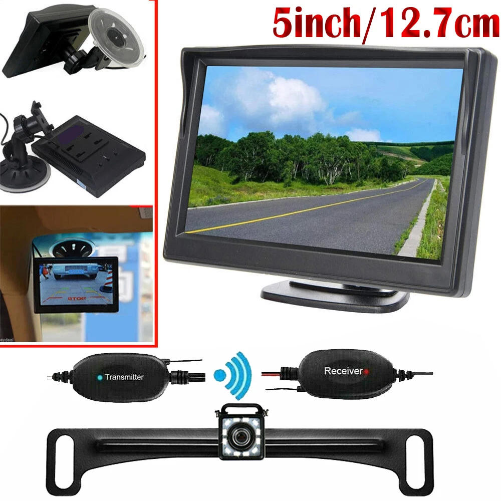 

Wireless Car Styling 5 inch TFT LCD Screen Car Monitor Display for Rear View Reverse Backup Camera Car TV Display