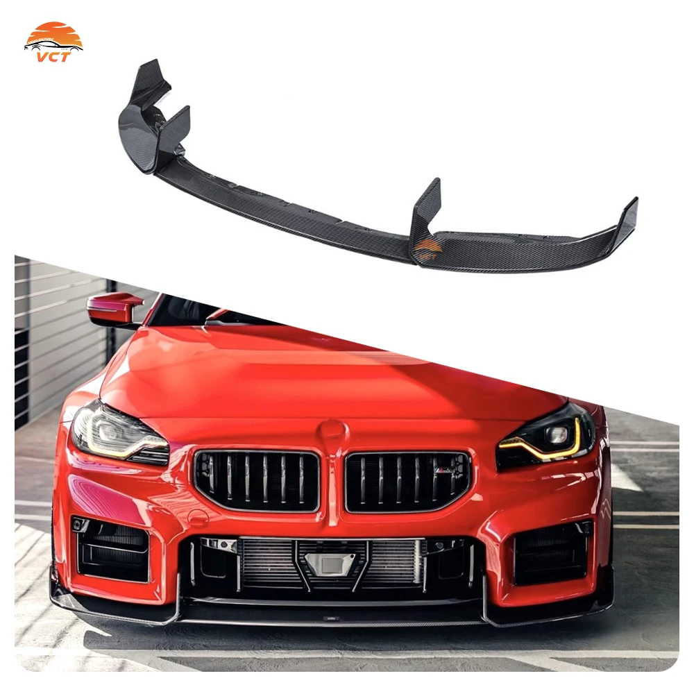 Real Carbon Fiber AD Style Carbon Fiber Front Lip Auto Part for BMW G87 M2 Front Lip
