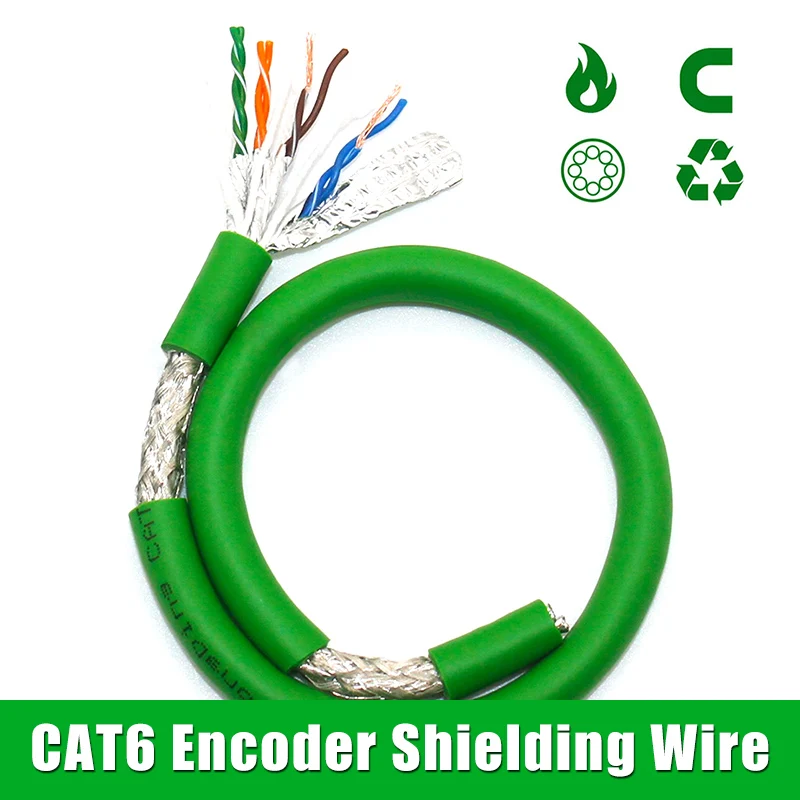 4Pin 8Pin Ethernet Network Cable High Flexibility Cat5 Cat6A Cat7 Twisted Pair Shielded Line  Servo Encoder Drag Chain Wire