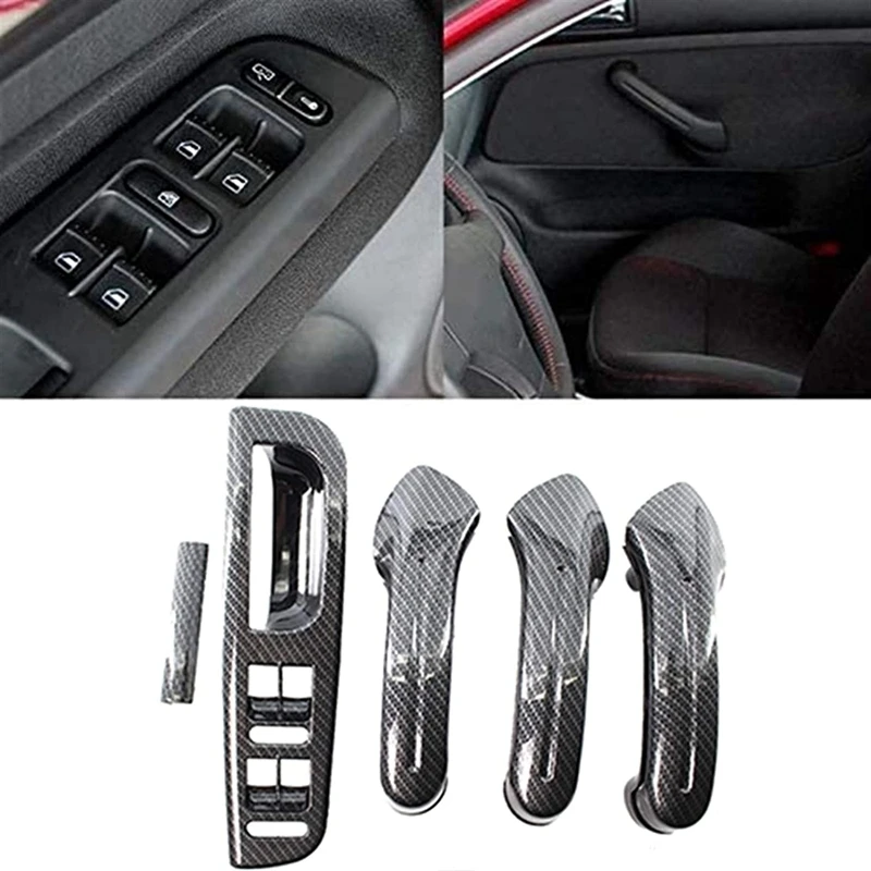 Car Window Glass Panel Button Control Panel Door Handle Cover For Golf 4 Fit For Jetta MK4 Bora 1998-2004