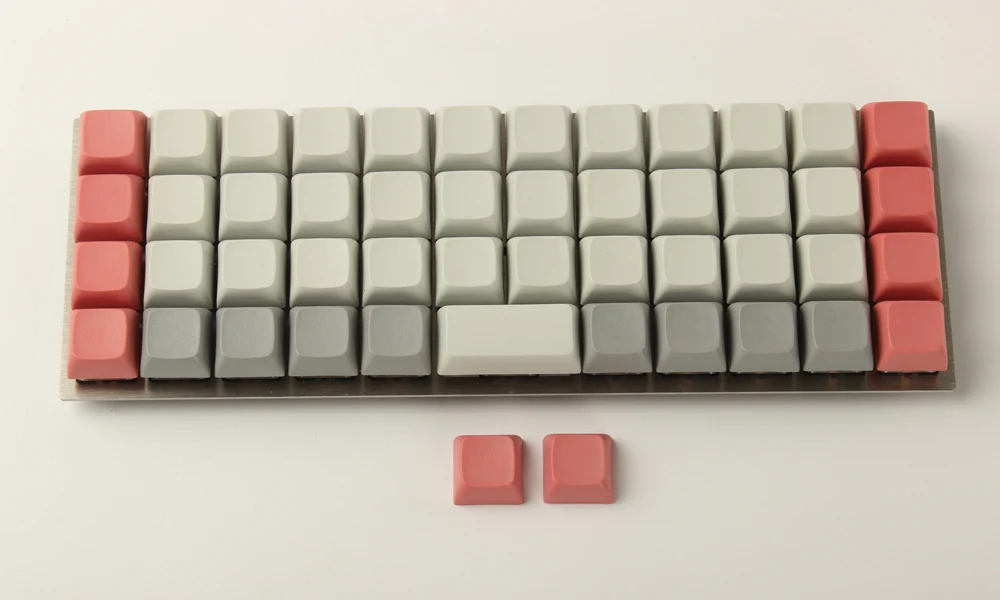 Planck Lined Keycaps Made of PBT Material MX Cross Mouth Customized Monochrome Mixed Color with Mechanical Keyboard Keycaps Game