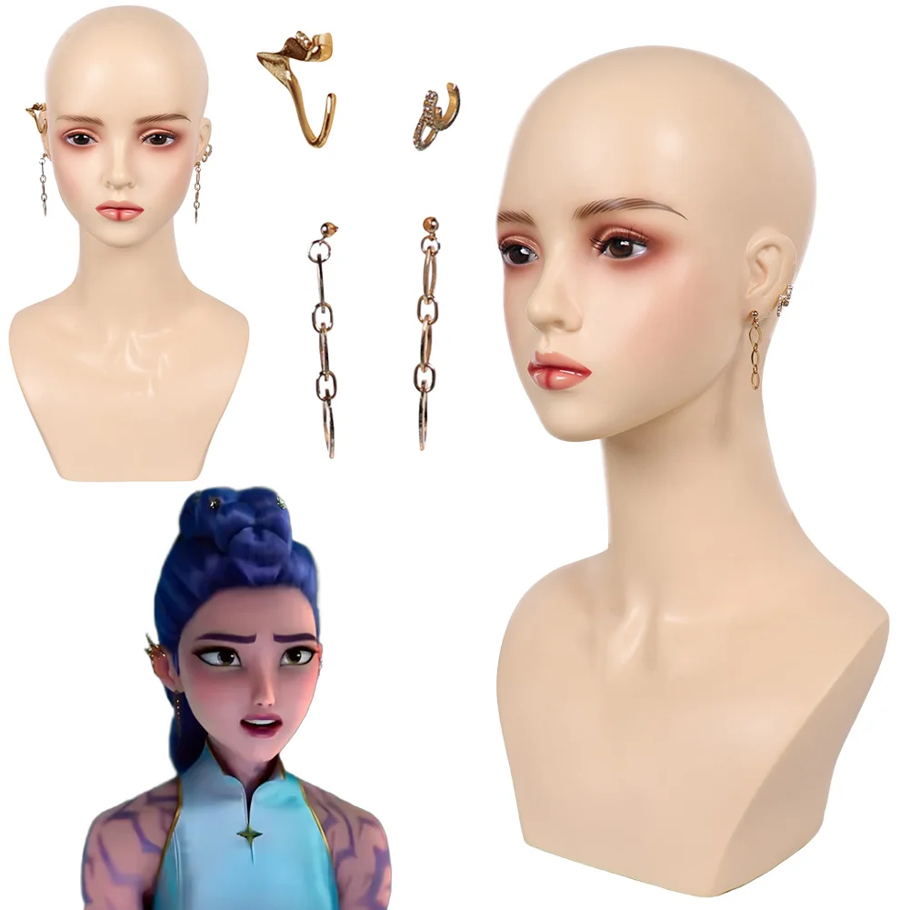 Pendientes de fantasía Demon Hunter of KPop Rumi, accesorios de disfraz de dibujos animados para mujer, regalo de utilería para fiesta de Carnaval y Halloween
