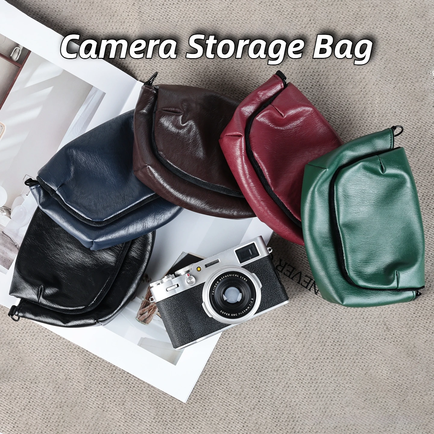 Camera Bag Suitable For Fuji Evo X-Half X100vi Canon V1 Ricoh Gr2 Gr3x Gr4 Sony Zv1 Rx100 M6 M7 Fashionable Retro Camera Bag
