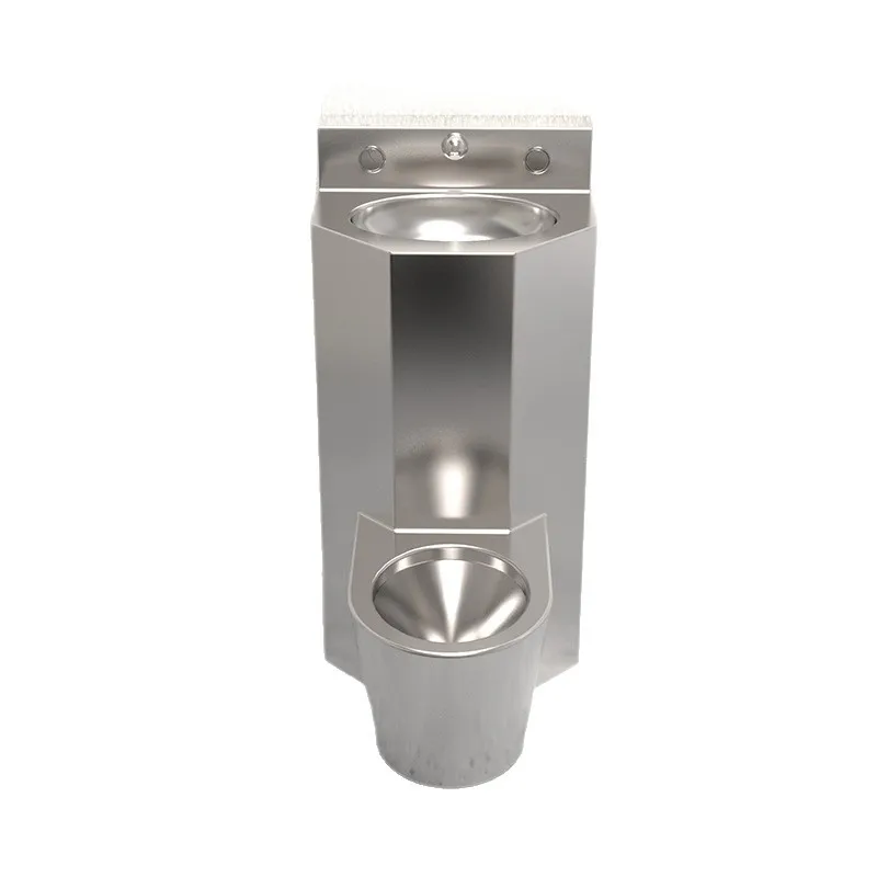 Custom one-piece washbasin toilet thickened and easy to clean floor-standing prison toilet 304 stainless steel toilet