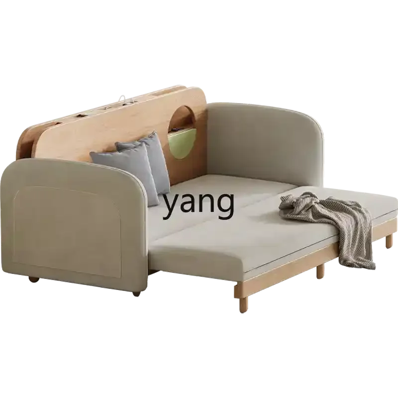 

XYY solid wood sofa bed folding dual-purpose telescopic multi-functional storage push-pull bed