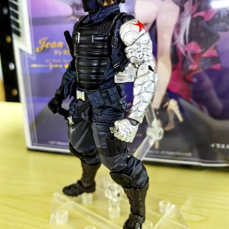 14 cm erstaunliche Yamaguchi Wintersoldat Actionfigur Bucky Barnes Sammlung Spielzeug Revoltech White Wolf Moon Knight Figur Modell