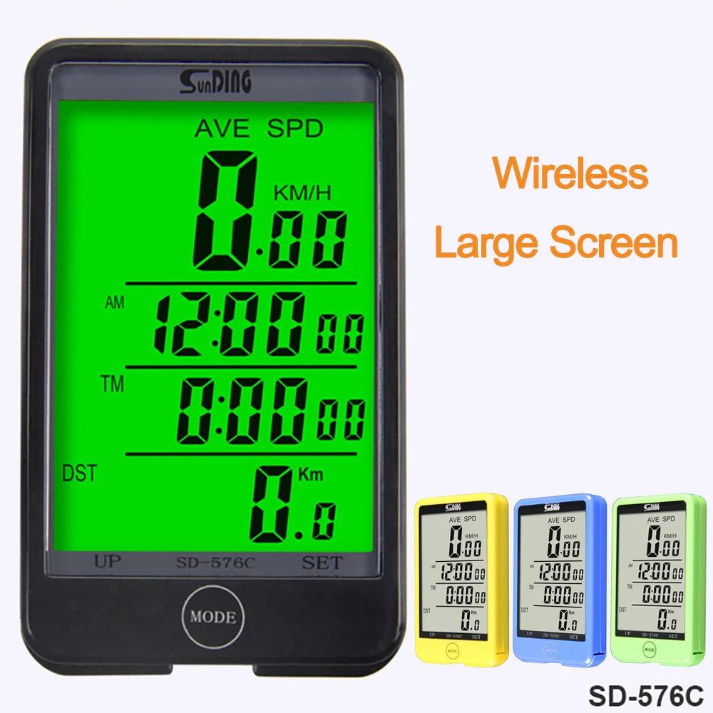 

Bicycle Cycling Computer Wireless Wired Waterproof digital Bike Speedometer Odometer Large Screen with Backlight Bike Stopwatch