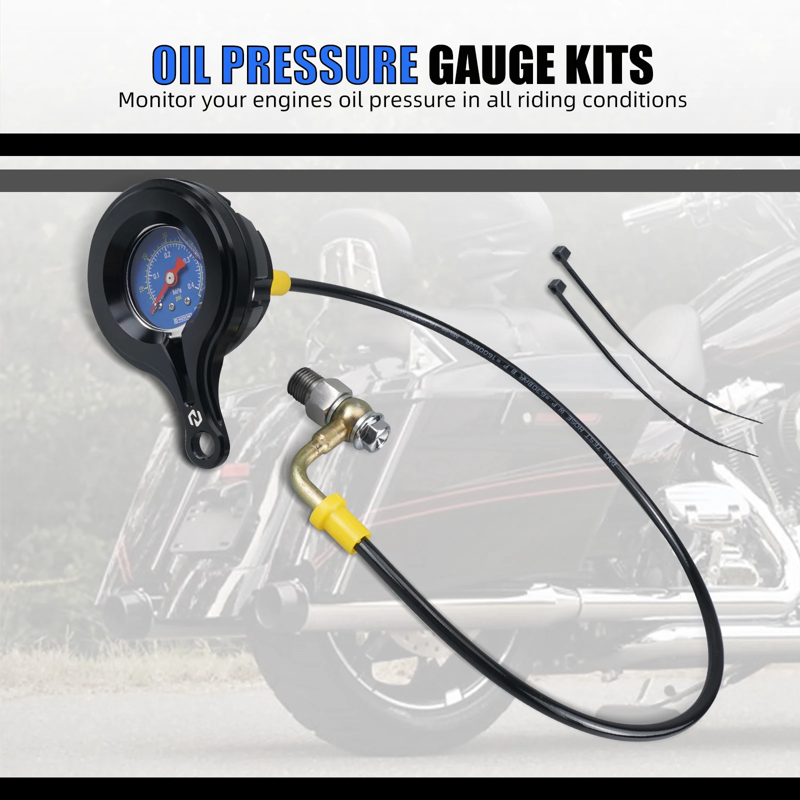 Für Harley Street Glide FLHX / Special Road King FLHR 2017-2024 M8 Öldruckmesser-Kits Electra Glide Tri Glide Ultra Limited – Detail 6