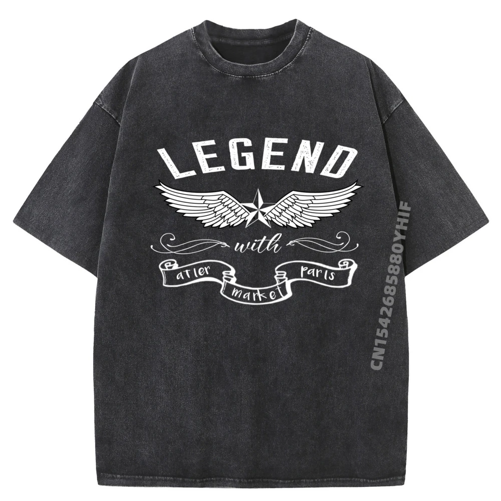 

Fashion Graphic Tshirt Legend Hip Replacement Fashion T Shirt Men Printed T-Shirt Retro Washed Shirt Hip Hop