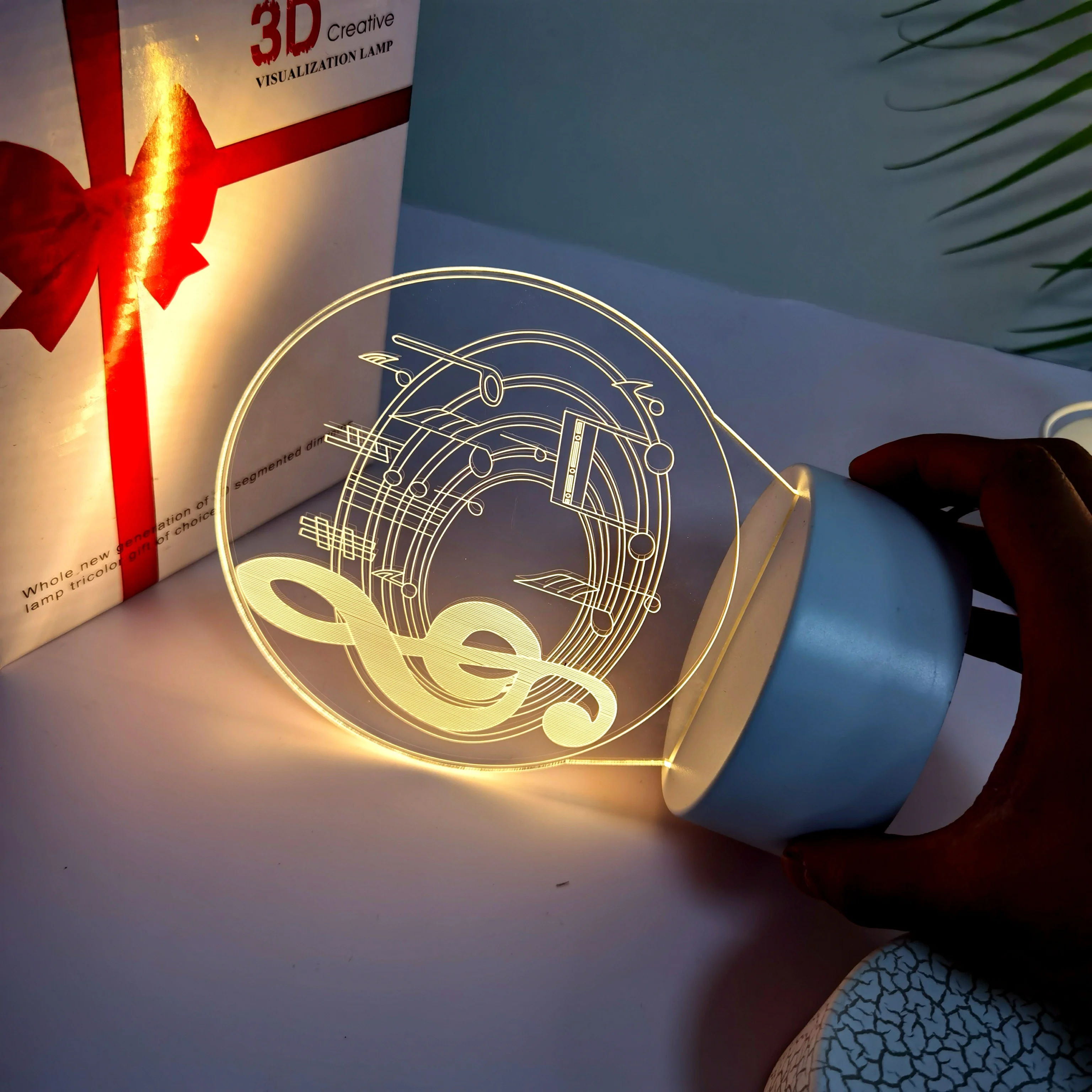 A big note shape USB 3D night light, musician collection lights, party, festival decorative lights, gift lights for friends.