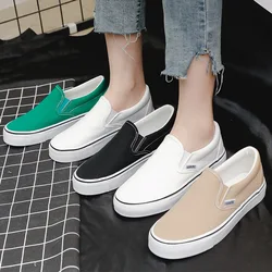 Canvas Shoes Women Couple Slip on Flat Comfortable Casual Shoes Fashion Platform Ladies Vulcanized Shoes Zapatillas Mujer 2023