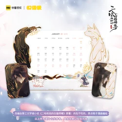 Anime The Husky and His White Cat Shizun Chu Wanning Mo Ran Cosplay Badge Acrylic Desk Calendar New Year Tabletop Decoration