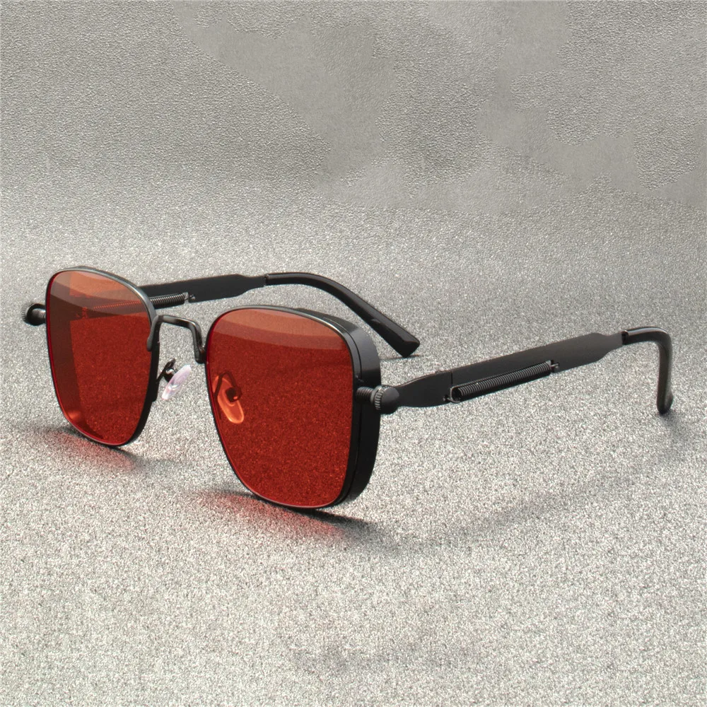 2PCS ZXWLYXGX Metall Steampunk Sonnenbrille Männer Frauen Mode Gläser Marke Designer Retro Vintage Sonnenbrille – Detail 4
