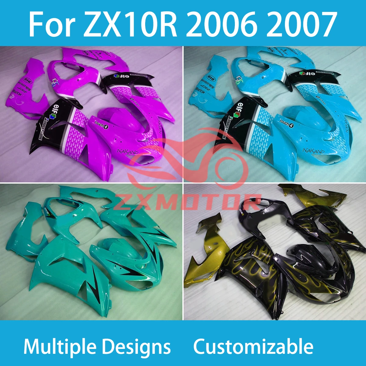 

Prime Fairing Fit for Kawasaki Ninja ZX10R 2006 2007 Racing Motorcycle Body Parts Set Fairing Kit ZX 10R 06 07