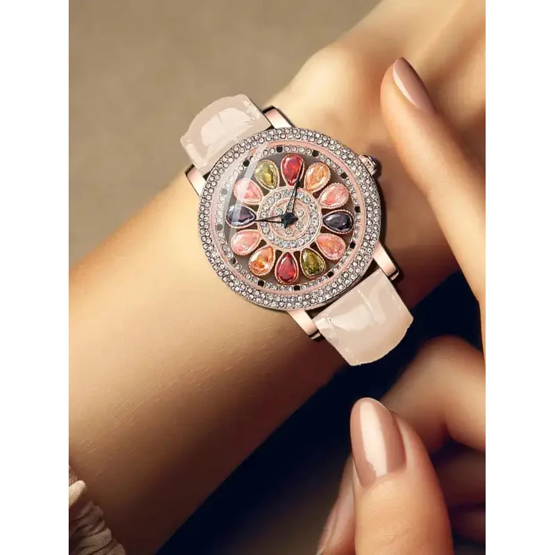 New women quartz watch fashion elegant rotating small dial exquisite casual limited edition ladies quartz wrist watches