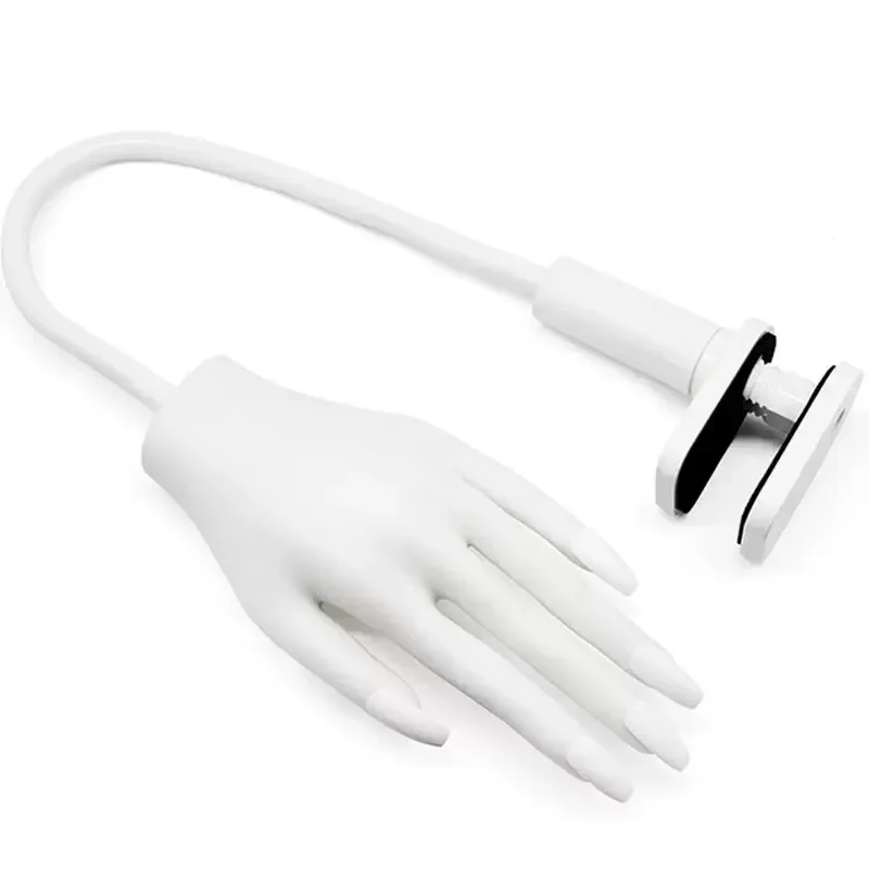 

Manicurist training practice prosthetic hand silicone model hand can change 360 degrees shape nail polish nail