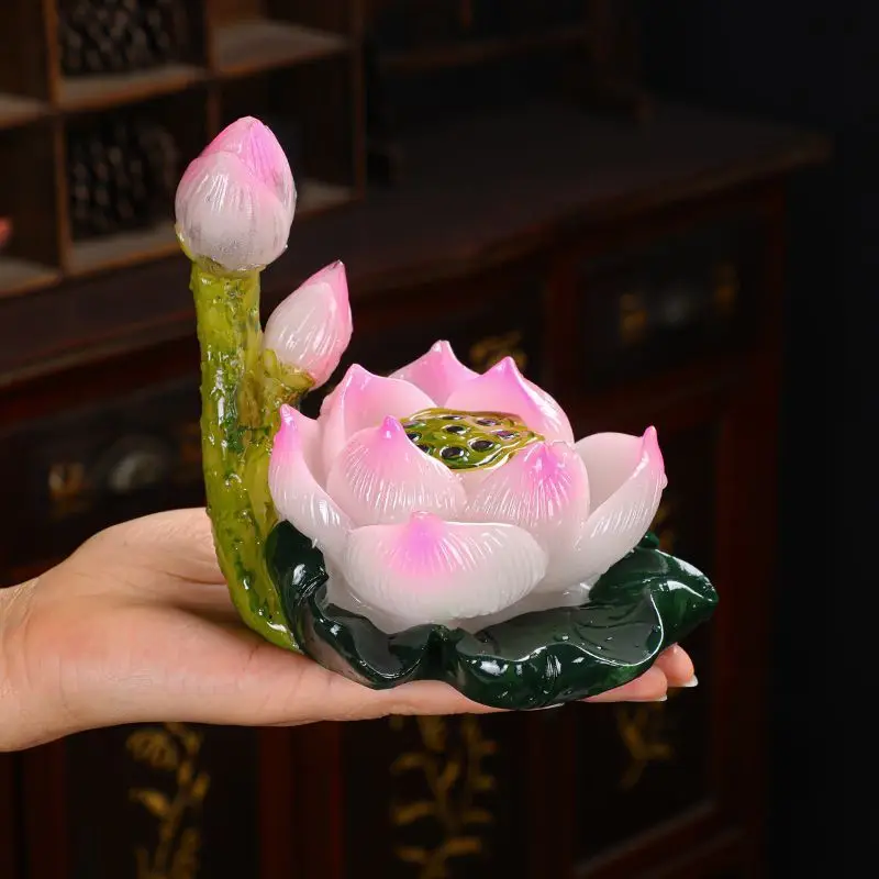 

Lotus color-changing teas pet ornament, tea play creative tray, boutique ornament, tea table set accessories