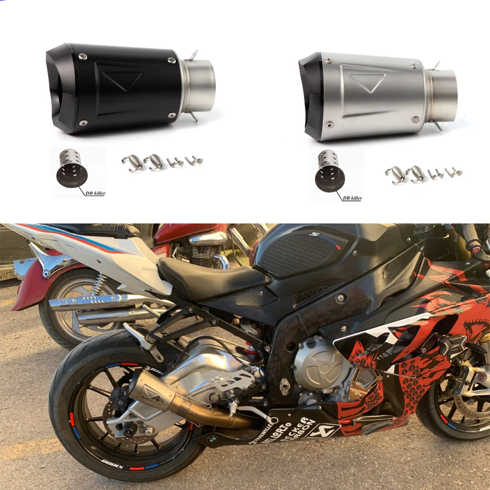 

motorcycle exhaust DB killer escape muffler for Yamaha BMW 51mm 60mm Suzuki Kawasak R1 Z900RS GSXR1000 S1000RR CNC universal