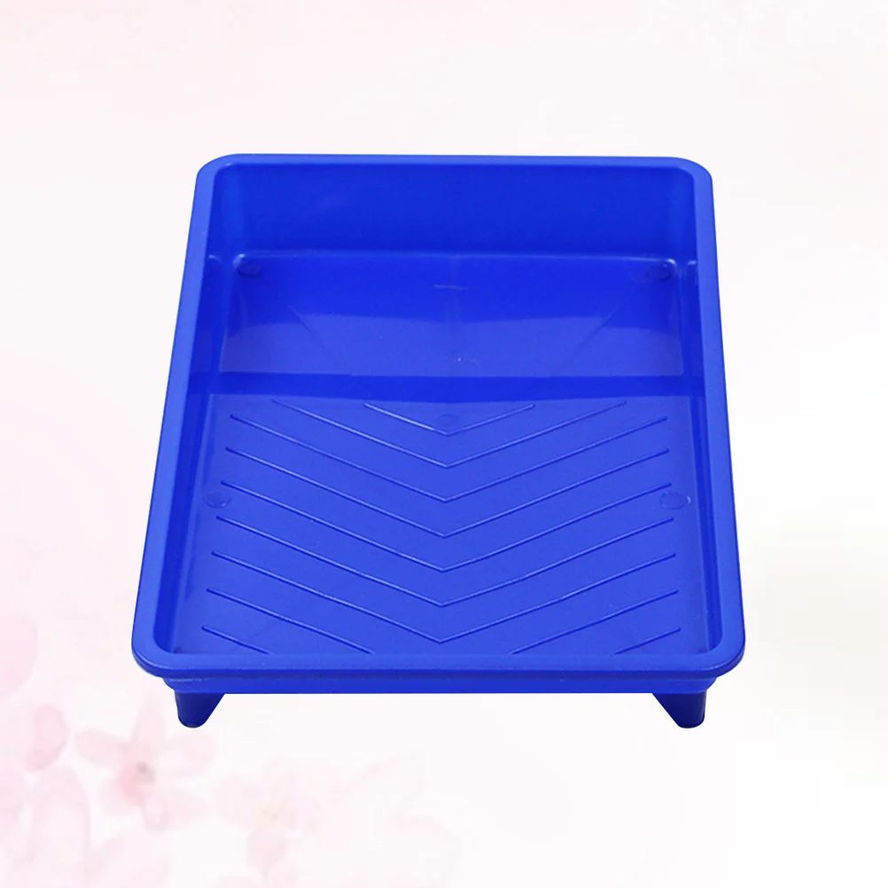 

Лоток для хранения кистей для краски, синий прочный лоток для инструментов с роликами, практичный контейнер для хранения для дома, легко чистящийся органайзер