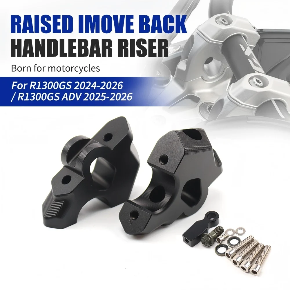 For BMW GS1300 2026-2024 R1300GS ADV 2025 Motorcycle Handlebar Heightening 38mm Riser Bar Clamp Move Back 27mm