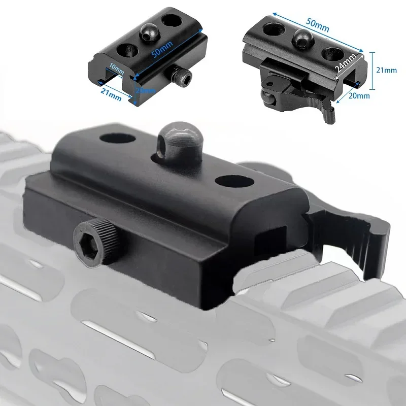 Adaptador de bípode estilo QD Harris, perno giratorio, montaje en riel de 20mm, accesorios tácticos para pistola de juguete
