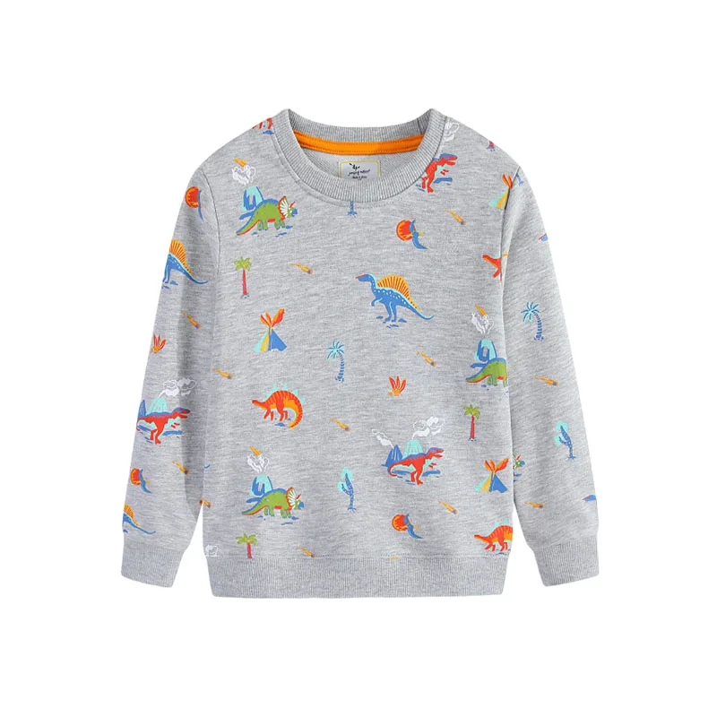 Jumping Meters 2-7T Long Sleeve Autumn Spring  Dinosaurs Boys Sweatshirts Shirts Kids Clothes Children Clothing Sportshirts Tops