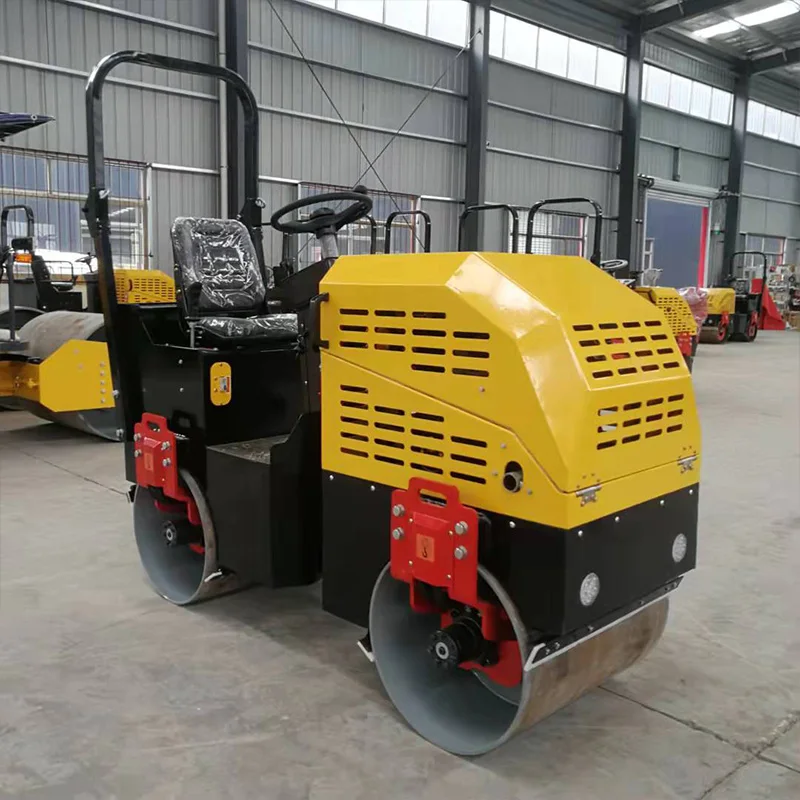 Portable 1 Ton 1.5 Ton 2 Ton Ride on Tandem Small Compactor Vibratory Roller Changchai Engine Gear Core