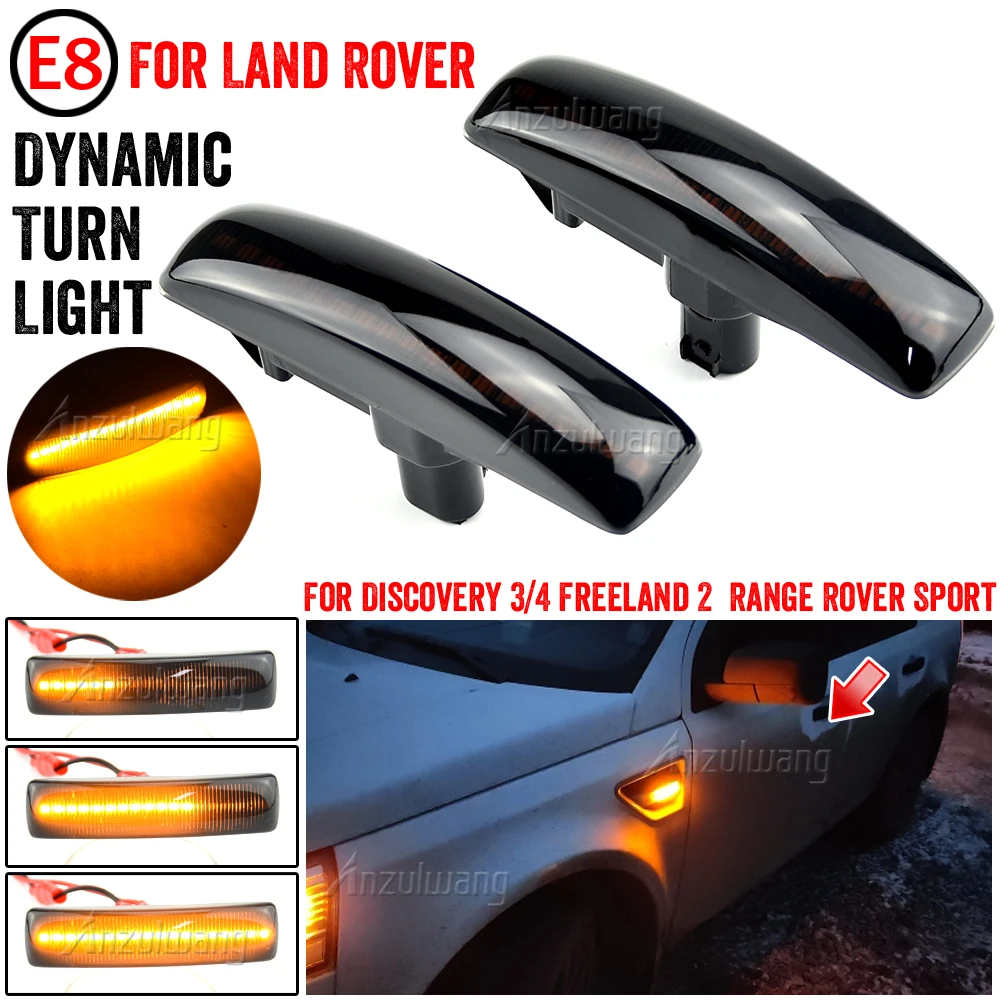 LED Side Marker Light For Land Rover Range Rover Sport Discovery 3 4 Freelander 2 Dynamic Signal Repeater Indicator Blinker