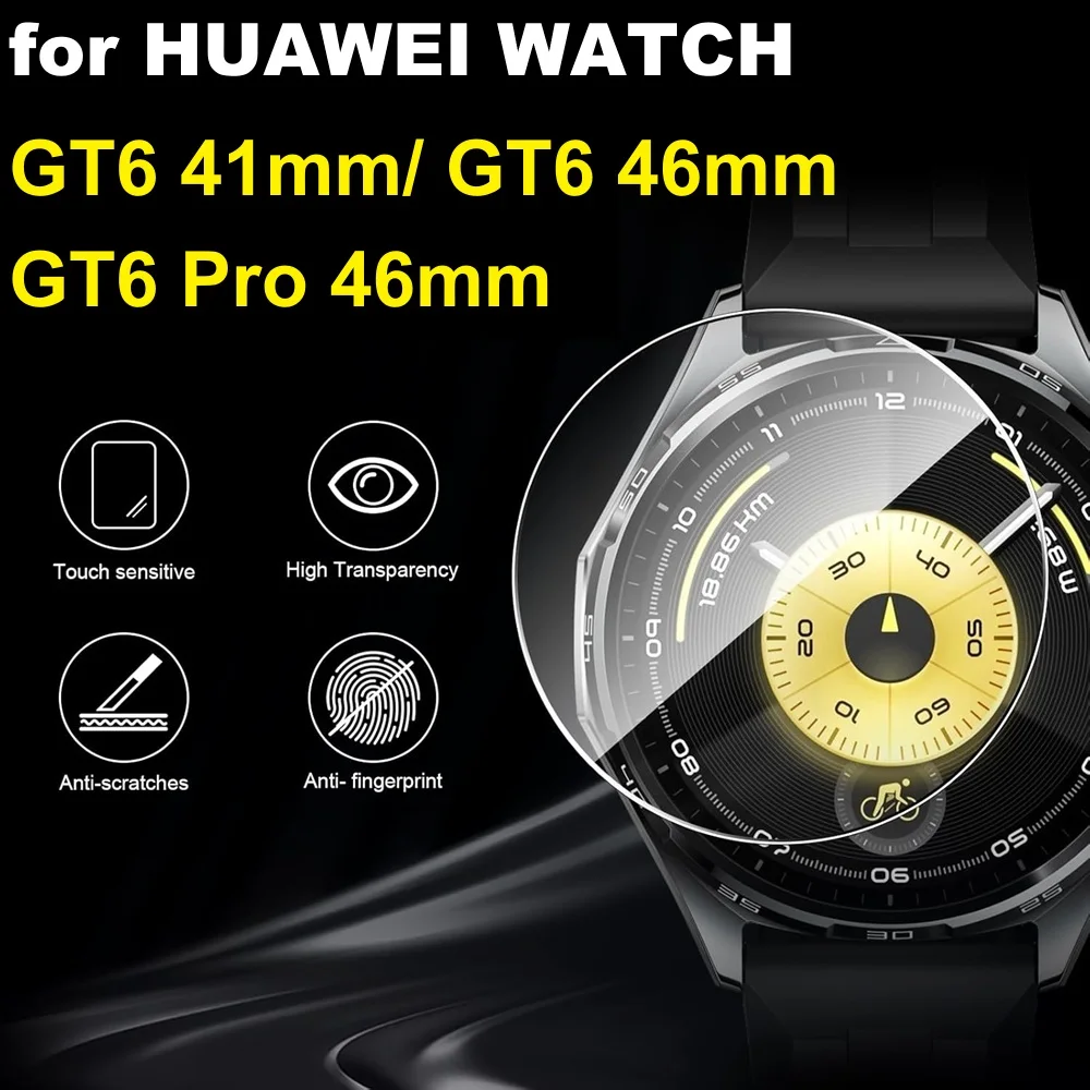 

5PCS Smart Watch Screen Protector for Huawei GT6 Pro 46mm / GT6 41mm / GT6 46mm Tempered Glass Scratch- Proof Protective Film