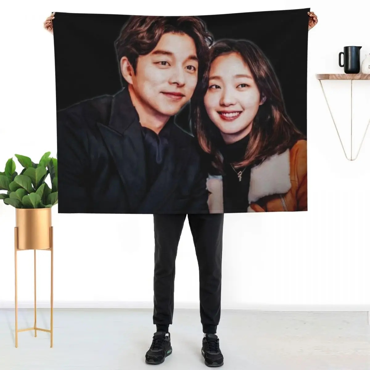 The Goblin and his Bride Throw Blanket Sofa sofa bed funny gift Summer Beddings Softest Flannel Blankets
