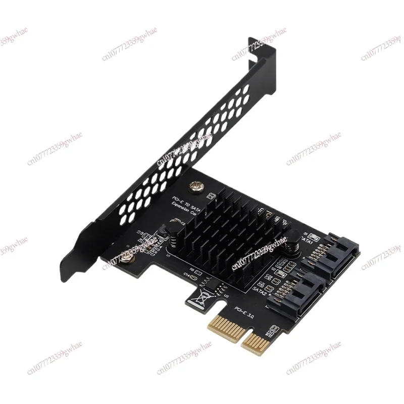 Desktop PCIE to SATA3.0 hard disk expansion card 2 ports 4 ports Black  NAS main board SATA interface expansion