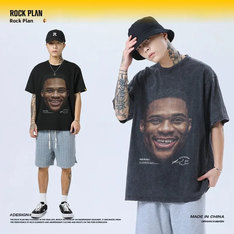 

Мужская винтажная футболка из хлопка с принтом Los Angeles Lakers Wesbrook, спортивная, плотная, с круглым вырезом