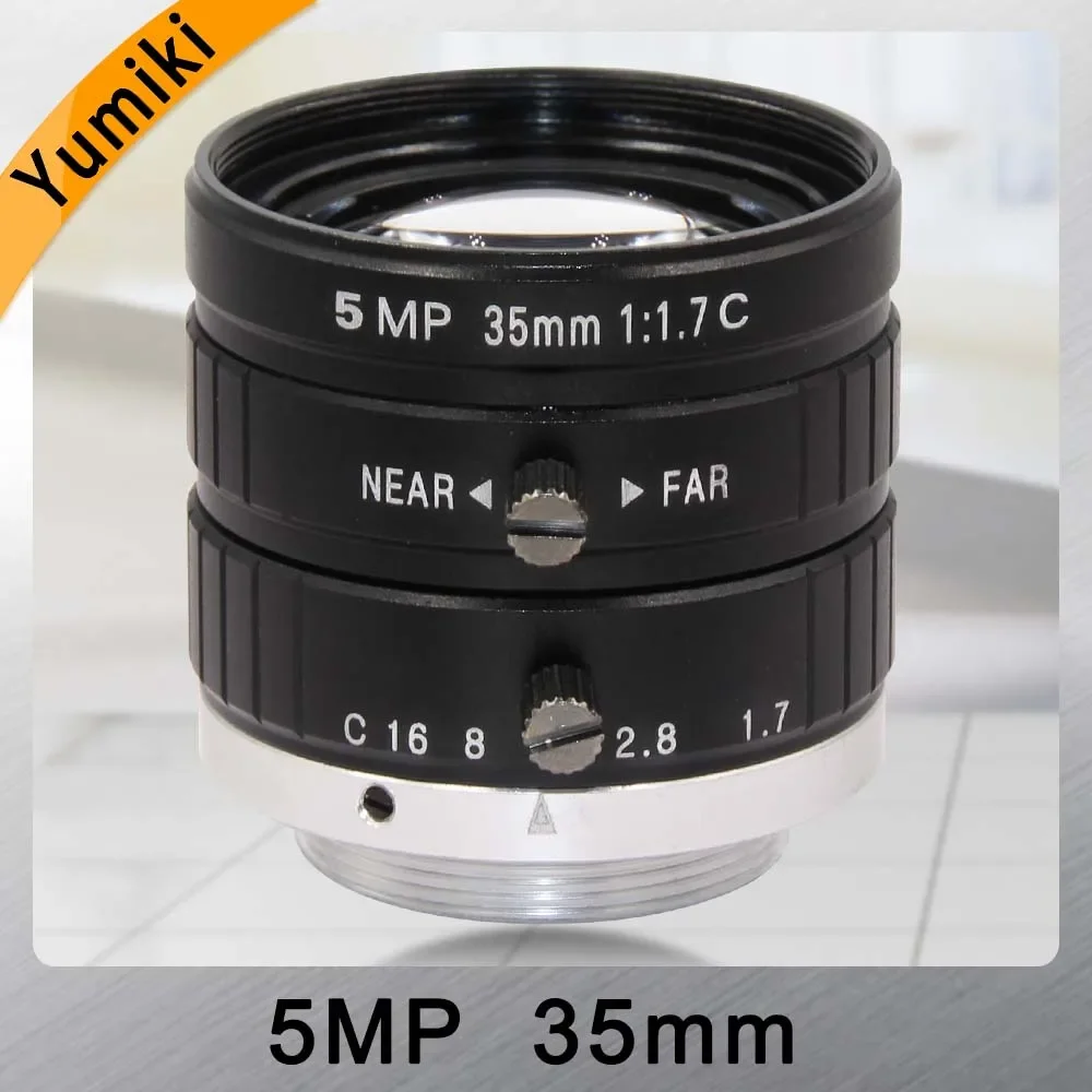 Yumiki HD 5MP CCTV Camera Lens 35mm F1.7 Aperture 2/3