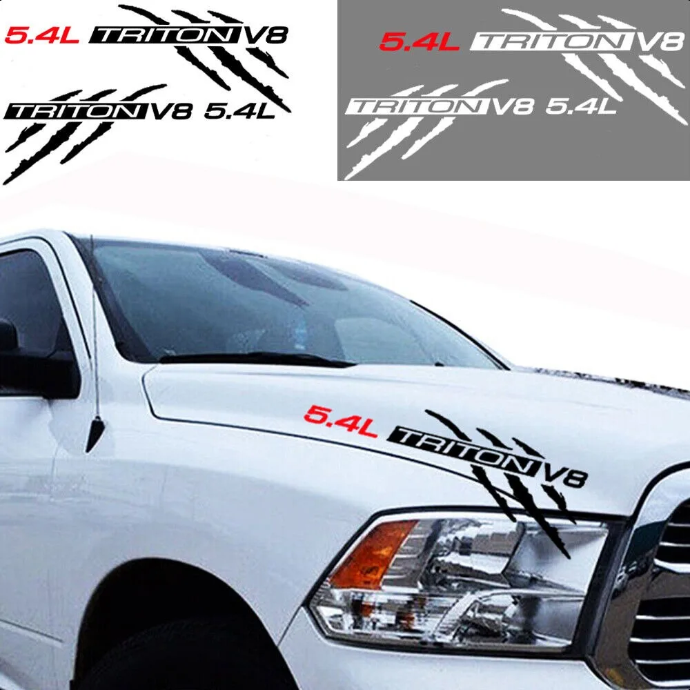 

Капот грузовика коготь графика автомобильные наклейки наклейки 5,4 л Triton V8 для Ford F150 F250 F350 FX4 Expedition 2 шт.