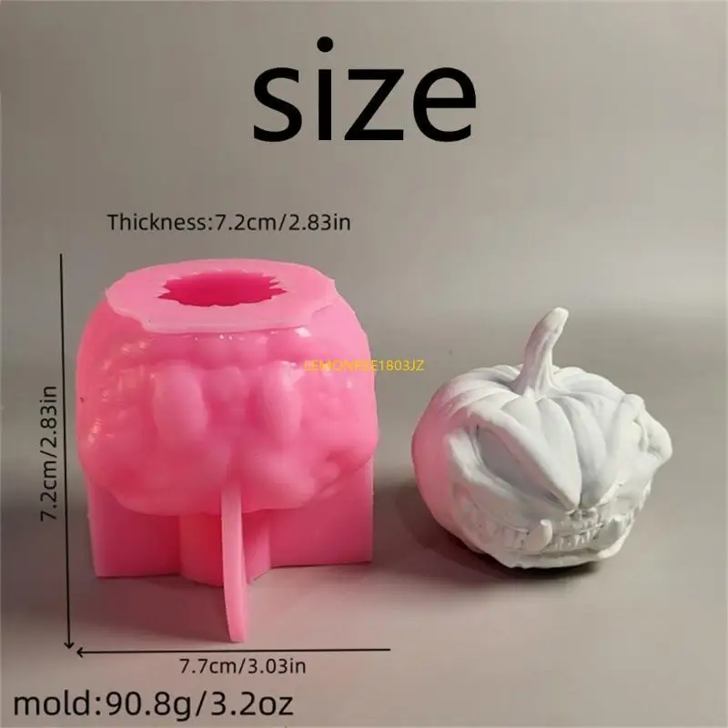 N58C Silicone Mold Bumpkins Cabeça Moldes Halloween Moldes Baking Moldes