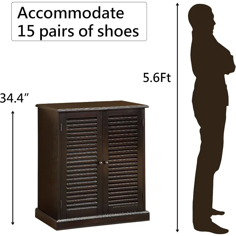 Armoire à chaussures fermée à 5 étagères, pour expresso