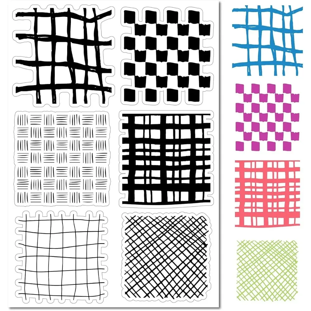 Transparente PVC-Stempel für DIY-Scrapbooking, Fotoalben, dekorative Kartenherstellung, Stempelbögen, Filmrahmen, Tartan